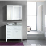 Krugg Svange 3636R 36" X 36" LED Bi-View Medicine Cabinet with Dimmer & Defogger SVANGE3636R - Backyard Provider