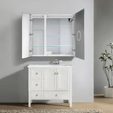 Krugg Svange 3636R 36" X 36" LED Bi-View Medicine Cabinet with Dimmer & Defogger SVANGE3636R - Backyard Provider