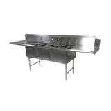 John Boos 103.5" W x 30" D Dishtable/Pot Sink Two 24" Drainboard - DT3B18244-2D24L