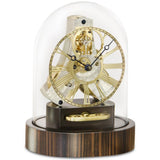 Kieninger Akkurano Miniature Mantel Clock with Glass Dome, Macassar Base - MM 1302-57-02