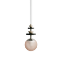 Ladies & Gentlemen Maru Pendant - Satin Nickel - Maru-Nickel-6"-Short-Cream