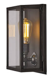 Davey Lighting Medium Box Wall Light With Internal Glass-Weathered Brass