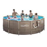 Summer Waves P20014482 14Ft x 48In Round Frame Above Ground Swimming Pool Set - 252978