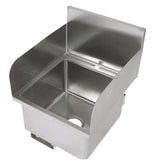 John Boos Wall Mount Pro-Bowl Hand Sink with Left and Right Side Splashes - PBHS-W-1616-SSLR