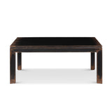Park Hill Collection Avery Dining Table - Rustic Modern Design in Antique Black, Solid Reclaimed Pine, Seats Six Comfortably - EFT36174