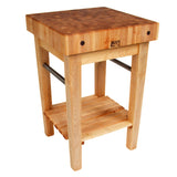John Boos GB-C Gourmet Butcher Block Cart 24" x 24" - JBGBC
