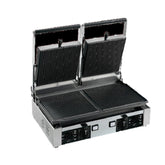 Univex PPRESS2R Double Countertop Panini Press with Ribbed Cast Iron Plates - UVPPRESS2R