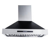 Proline King Air with Stainless Steel, White and Matte Black Finish - Dream Home Series - 550/1200 CFM, Wall-Mounted Range Hood - PLSW KING AIR.30 BLACK