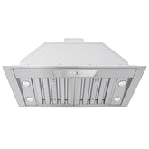 ProLine Range Hood Insert/Liner, 15, 18 or 21 inch Deep Options, Ducted, 600/1200 CFM, Stainless Steel Proline - PLJL Hurricane