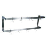 John Boos PRW24 Wall Mount 96" Double Bar Pot Rack - JBPRW24