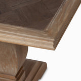 Park Hill Collection Recycled Oak and Poplar Dining Table with Interlocking Diamond Design – Durable, Stylish, Eco-Friendly - EFT26070