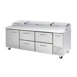 Blue Air 93" Wide 4 Drawer Pizza Prep Table - BAPP93-D4RM-HC