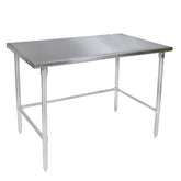 John Boos 96" W x 36" D Work Table with Stainless Steel Top - JBST63696GBK