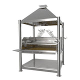 Tagwood BBQ22SS Argentine Wood Fire & Charcoal Freestanding Grill - BBQ22SS