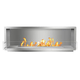 The Bio Flame 72-Inch Firebox SS - Built-in Ethanol Fireplace