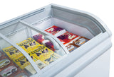 Chef AAA Commercial 56" Glass Door Frozen Food or Ice Cream Chest Freezer Display