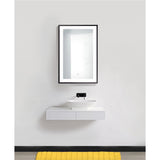Krugg Soho 24" X 36" Black LED Bathroom Mirror SOHO2436B - Backyard Provider