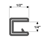 TACO Marine 250' White Flex Trim 1/4" Opening X 1/2" - V30-1008W250