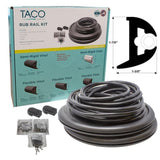 TACO Flex Vinyl Rub Rail Kit Black/Black Insert 1-7/8" x 1-3/8" 70' - V11-3426BBK70-2