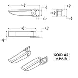 TACO Marine Armrest Straight Assembly (Pair) - K10-0003-PR