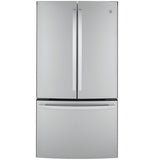 GE APPLIANCES GWE23GYNFS GE® ENERGY STAR® 23.1 Cu. Ft. Counter-Depth Fingerprint Resistant French-Door Refrigerator - GWE23GYNFS-KT