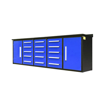 Chery Industrial 10ft Workbench Storage Cabinet with 15 Drawers & 2 Cabinets - WW000179
