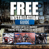BBR Tuning Complete 79cc The Beast Pull Start 4-Stroke Bicycle Engine Kit - FH-79-ENGTRAN + FH-79PARTSKIT