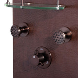 Pulse Showerspas Hammered Copper Orb Shower Panel - Navajo Showerspa - 1018