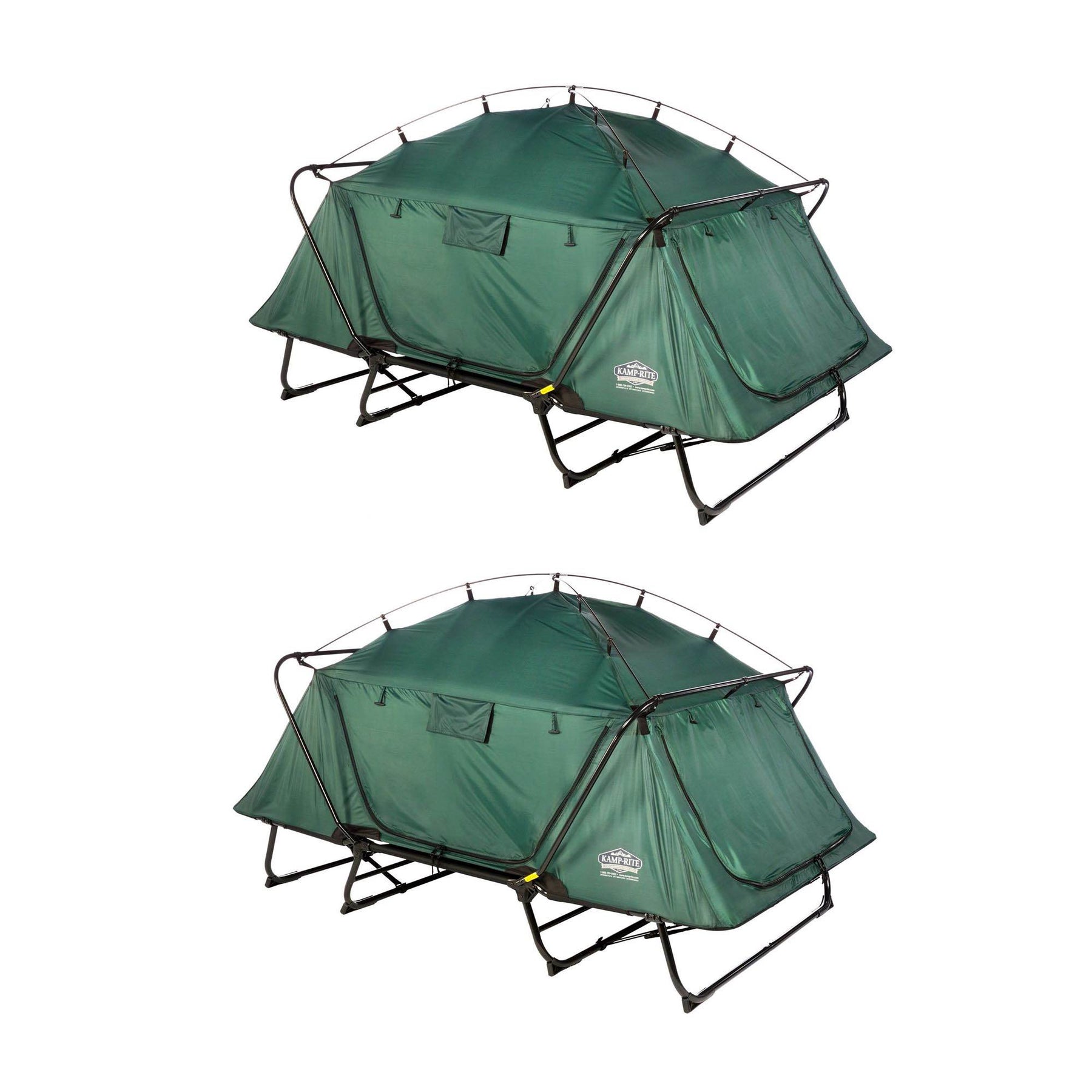 Kamp-Rite 2 Person Folding Off the Ground Camping Sleeping Bed Tent Cot 2 Pack - 109965