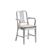 Emeco 1104 Navy Armchair With Wood Seat - 1104 A CHERRY
