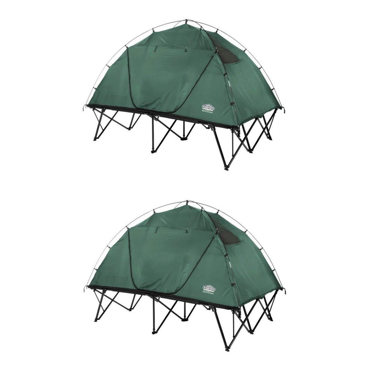 Kamp Rite CTC 2-Person Compact Collapsible Backpacking Camping Tent Cot 2 Pack - 114961