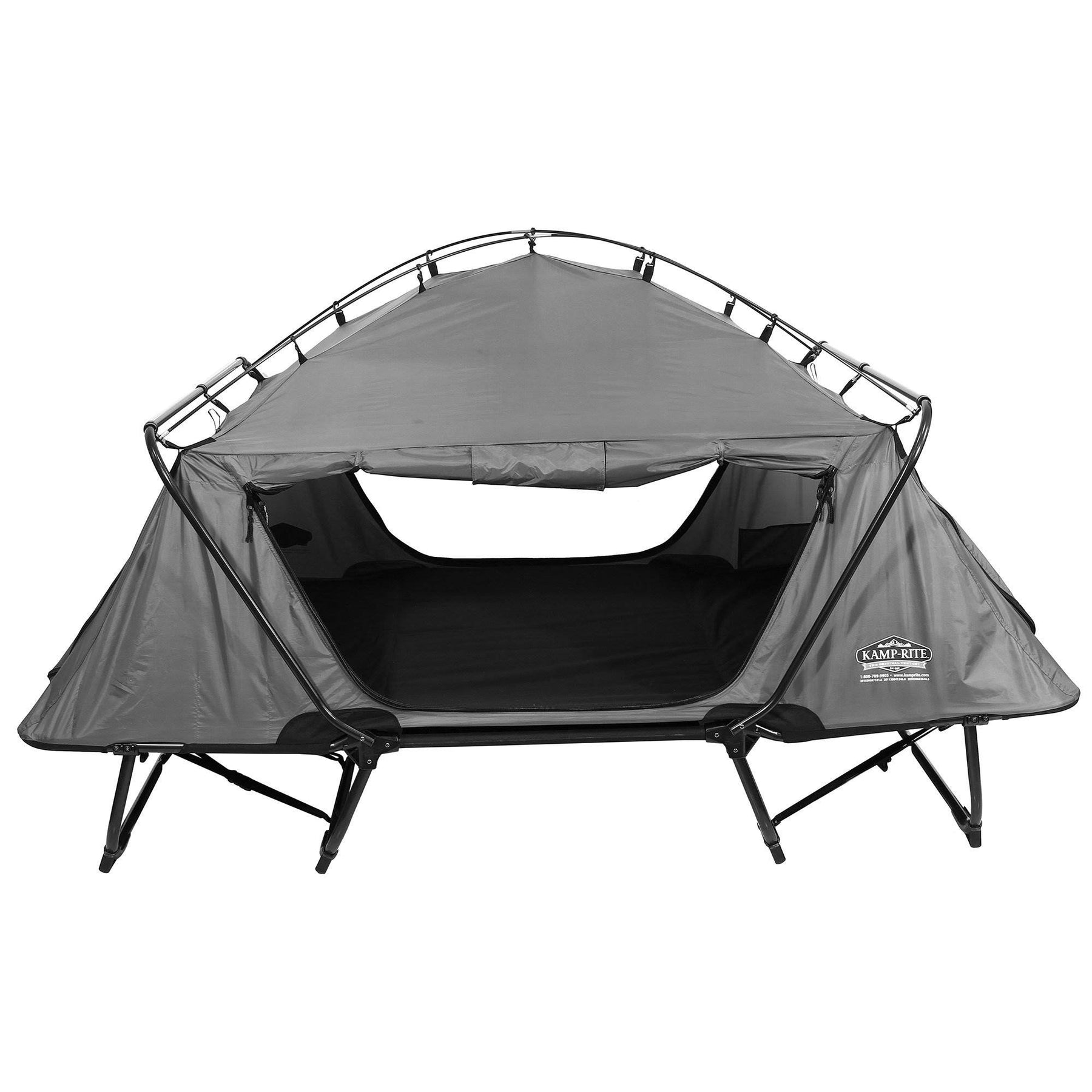 Kamp-Rite Portable Versatile Double Tent Cot, Chair, and Tent, Gray 2 Pack - 259236