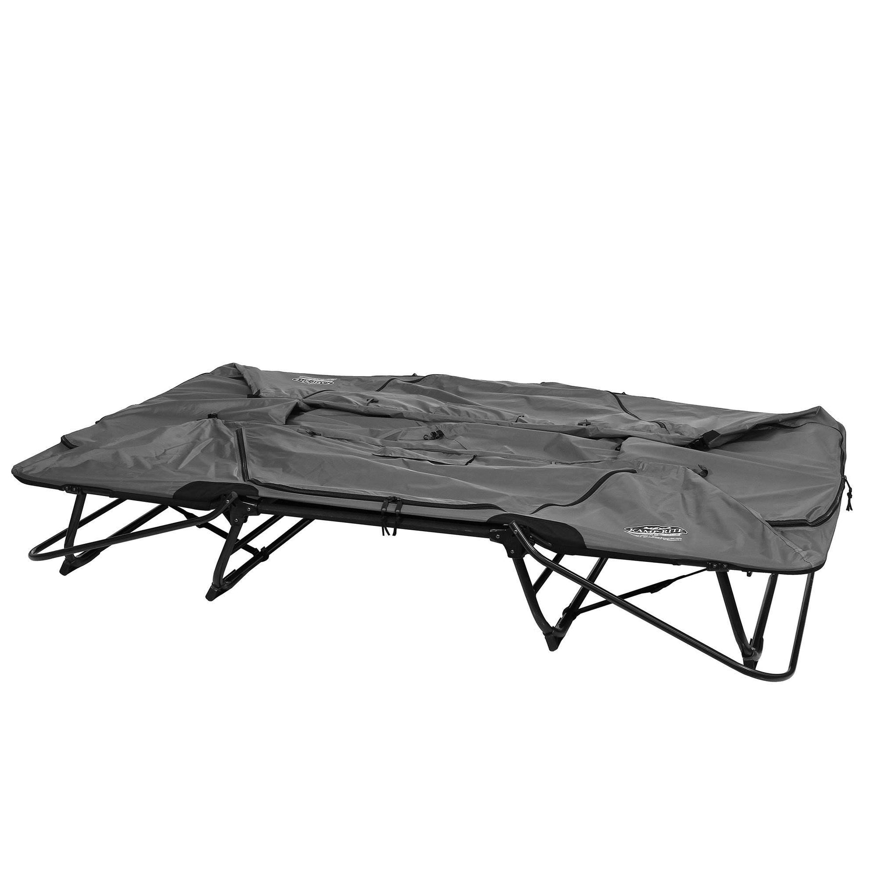 Kamp-Rite Portable Double Tent Cot, Chair, & Tent for 2 Campers, Gray 3 Pack - 259318