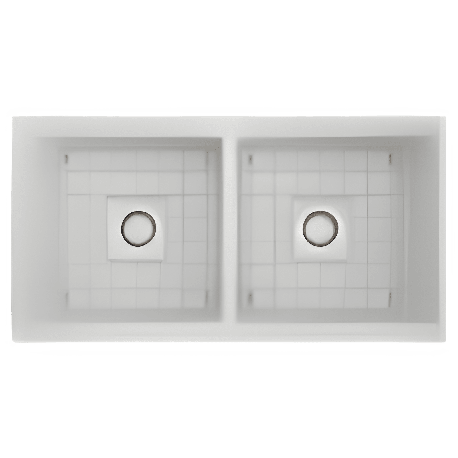 Bocchi 34" Undermount Double Bowl Composite Workstation Kitchen Sink with Covers in Milk White - 1618-507-0126HP