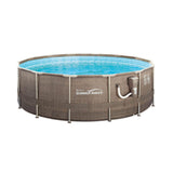 Summer Waves 14' x 48" Round Frame Above Ground Swimming Pool with Ladder & Pump - 137374