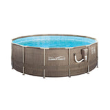 Summer Waves P20014482 14Ft x 48In Round Frame Above Ground Swimming Pool Set - 252978