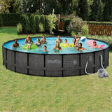 Summer Waves Elite 24ft x 52in Pool Set and Kokido Telsa 5 Handheld Pool Vacuum - 143117
