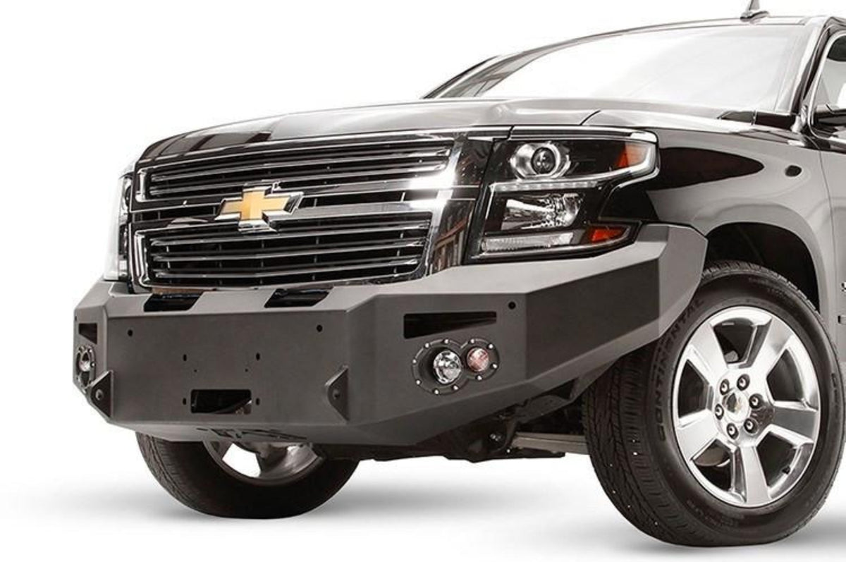 Fab Fours Chevy Suburban 1500 2015-2020 Premium Front Bumper Sensor Winch Ready No Guard - CS15-F3551-1