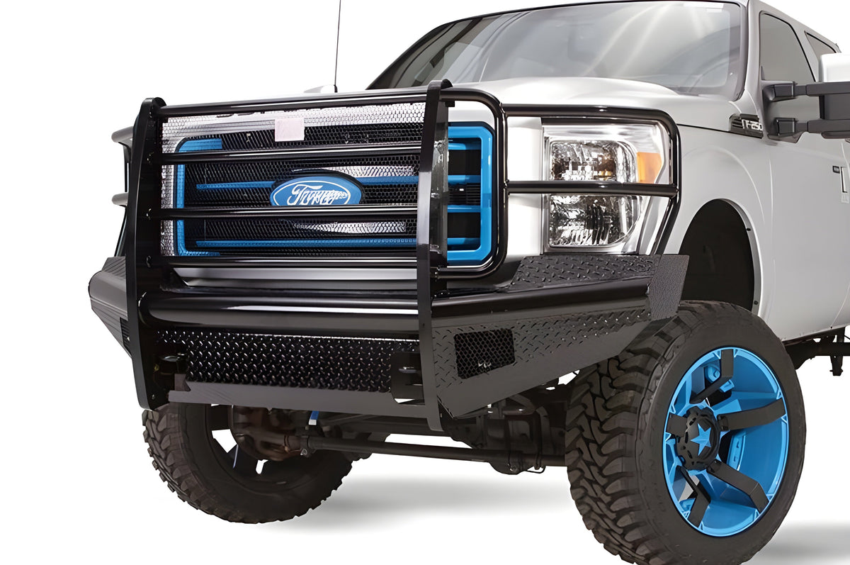 Fab Fours Ford F450/F550 Superduty 2011-2016 Black Steel Front Bumper with Full Guard - FS11-S2560-1