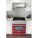 Kucht Professional 30 in. 4.2 cu ft. Natural Gas Range with Red Door and Silver Knobs - KNG301-R