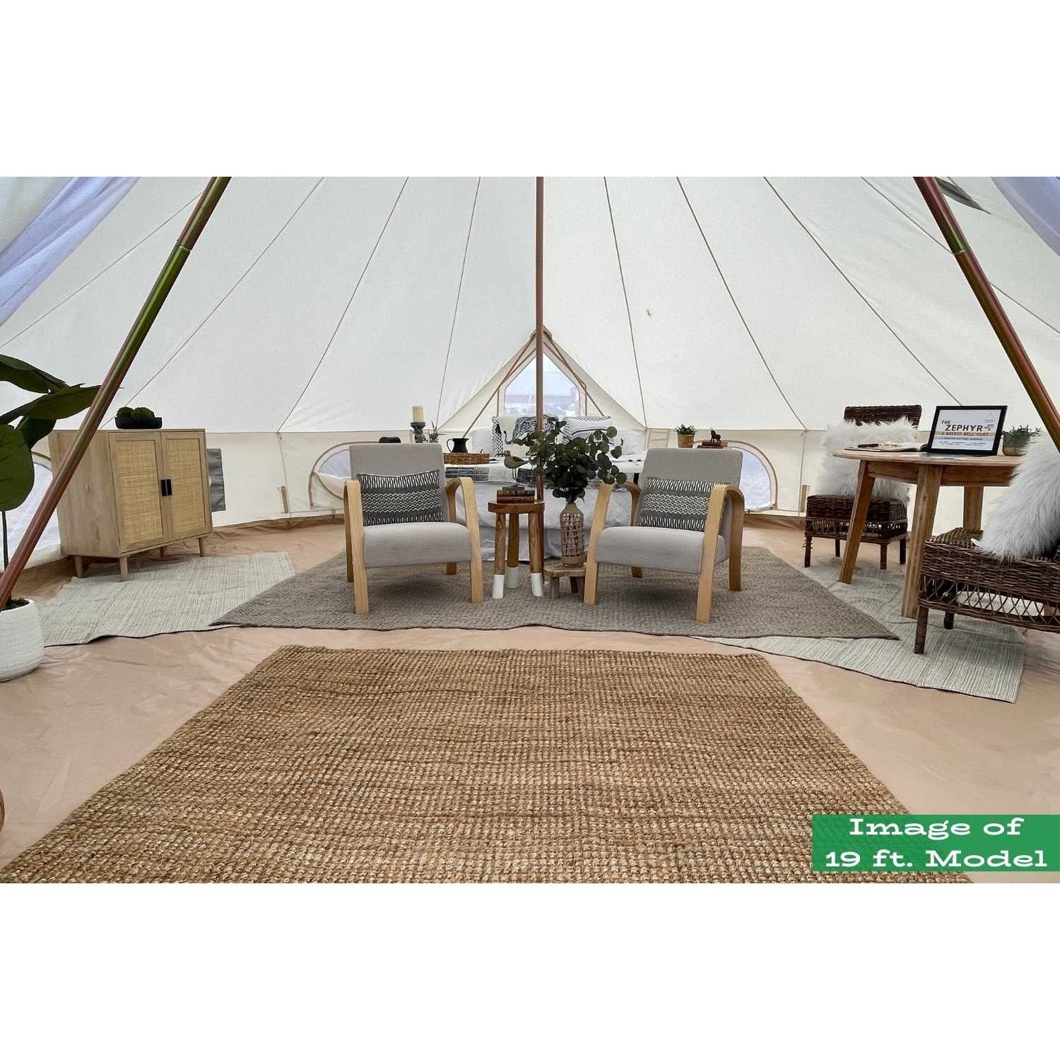 16' (5M) Zephyr™ Tent Cabin | Canvas Bell Tent - Backyard Provider