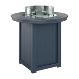 Berlin Gardens Donoma 44" Round Fire Table - Dining Height- DRFT3044DBK