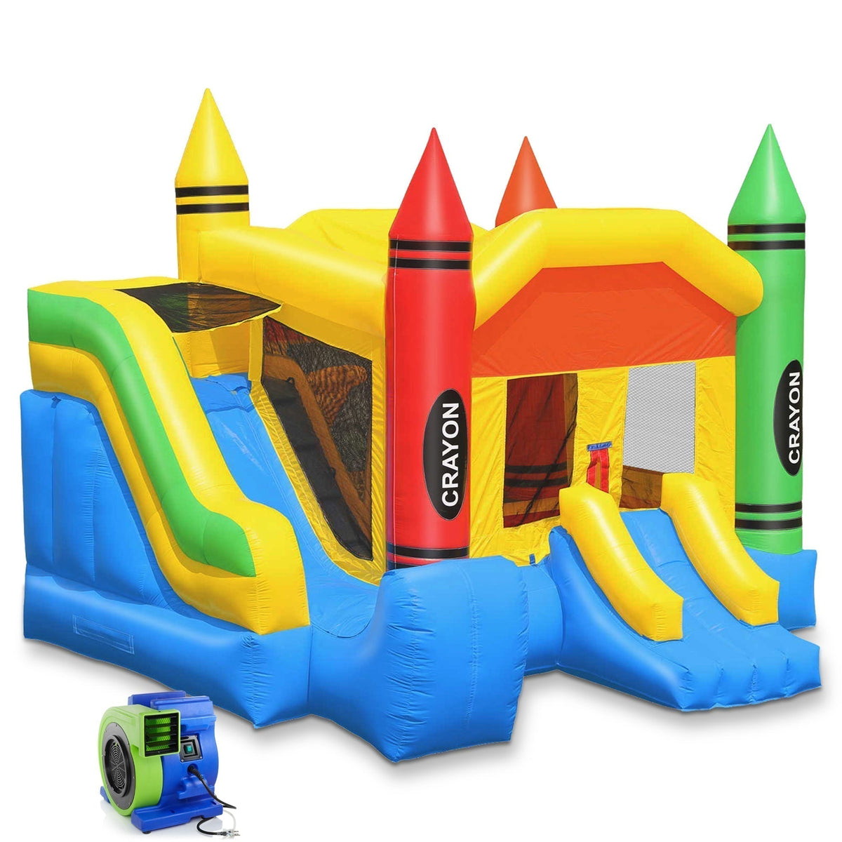 Commercial Crayon Castle Inflatable Bounce House w/ Blower by Cloud 9