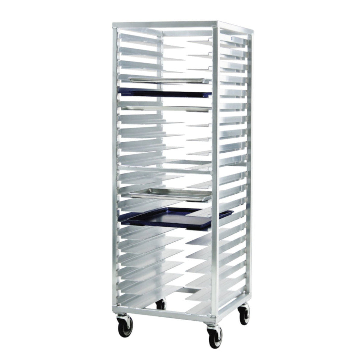 New Age 1642 Mobile Universal Pan Rack with 20-Pair Stepped Angle Runners - NW1642