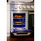Kucht Professional 48 in. 6.7 cu ft. Natural Gas Range with Black Door and Silver Knobs - KNG481-K
