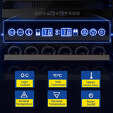 AOBOSI 24 inch ‎Wine Cooler 176 Bottles Capacity Dual Zone - YC-510B