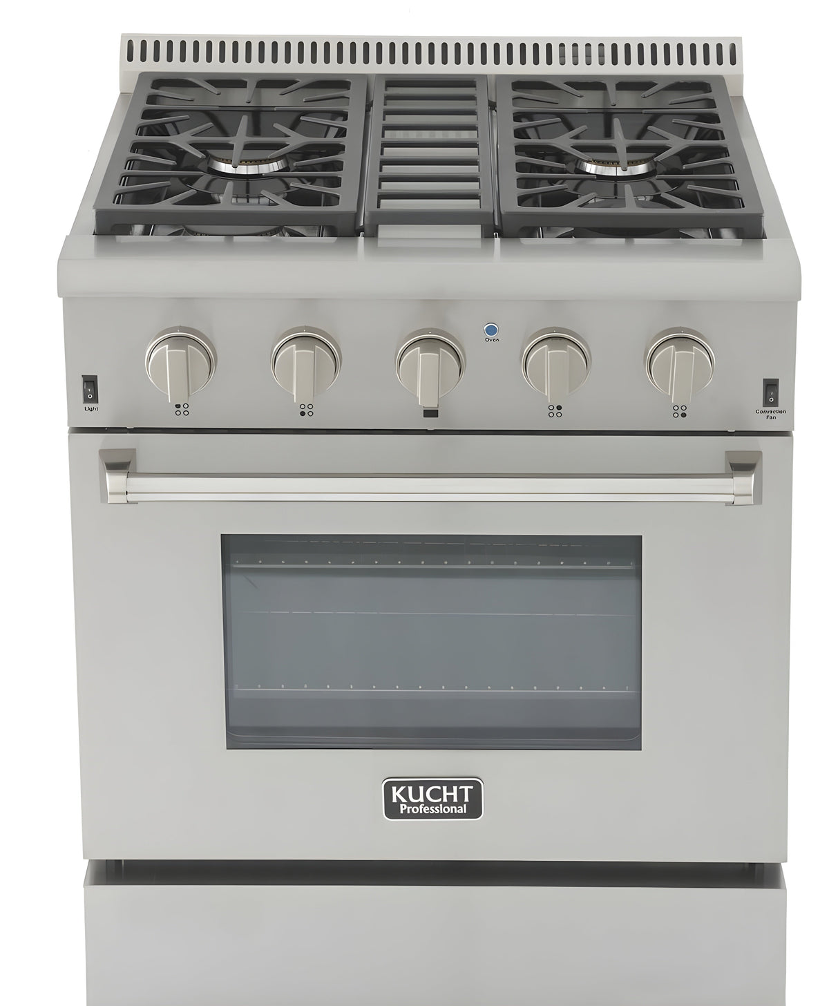 Kucht Professional 30 in. 4.2 cu ft. Natural Gas Range with Silver Knobs - KRG3080U-S