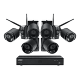 Lorex Wire Free Battery Two-Way Audio 6 Camera 6 Channel Indoor/Outdoor Security Surveillance System New LWF2080BG2-66