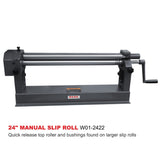 KAKA W01-2422 24" Slip Roll Machine, 22 Gauge Capacity, Sheet Metal Roller with Removable Rollers - 174002