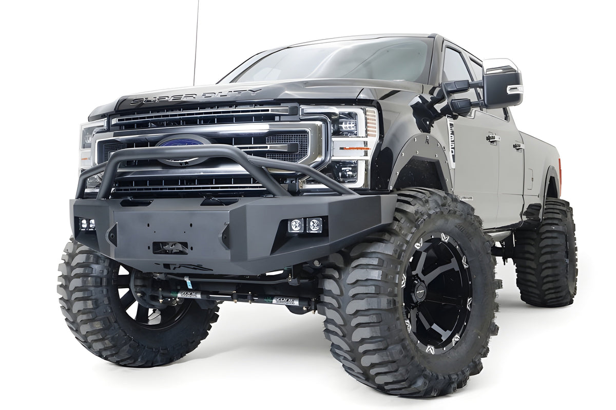 Fab Fours Ford F250/F350 Superduty 2017-2022 Premium Front Bumper Winch Ready with Pre-Runner Guard -  FS17-A4162-1